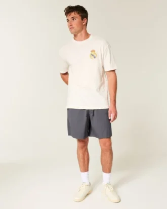Twill-shorts over knæet