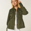 Twill Y2K militærjakke