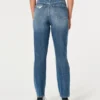 Ultra højtaljede mom jeans med rips og medium vask Ultra højtaljede mom jeans med rips og medium vask