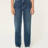 Ultra højtaljede mørkvaskede 90’er-jeans med lige ben Ultra højtaljede mørkvaskede 90’er-jeans med lige ben