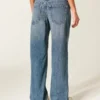 Ultra lavtaljede, mørkvaskede baggy jeans Ultra lavtaljede, mørkvaskede baggy jeans