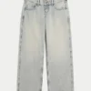 Ultra lavtaljet lysvasket baggy jeans Ultra lavtaljet lysvasket baggy jeans