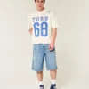 Under knæet Medium vask Super baggy denimshorts Under knæet Medium vask Super baggy denimshorts
