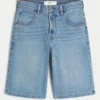 Under knæet Medium vask Super baggy denimshorts Under knæet Medium vask Super baggy denimshorts