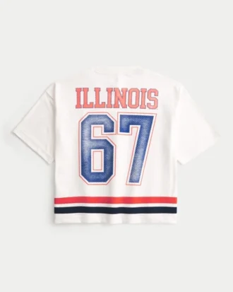 University of Illinois Fighting Illini grafisk fodboldtrøje