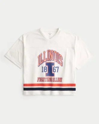 University of Illinois Fighting Illini grafisk fodboldtrøje