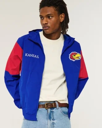 University of Kansas Jayhawks grafisk vindjakke med hætte