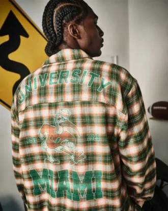 University of Miami Hurricanes grafisk flannelskjorte