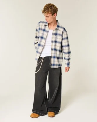 University of Michigan Wolverines grafisk flannelskjorte