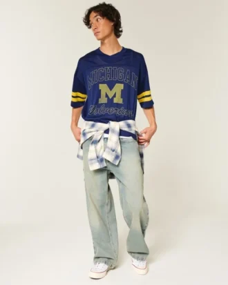 University of Michigan Wolverines grafisk fodboldtrøje