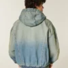 Vasket denim skaterjakke Vasket denim skaterjakke