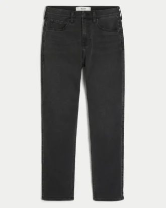 Vasket sort atletisk skinny jeans