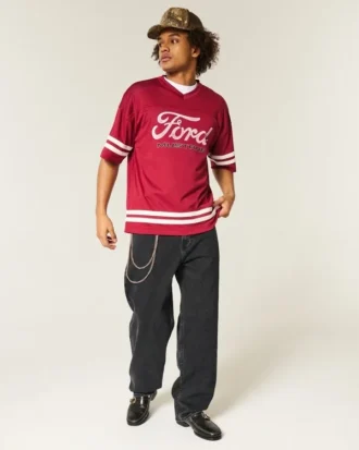 Vasket sort skaterbaggyjeans