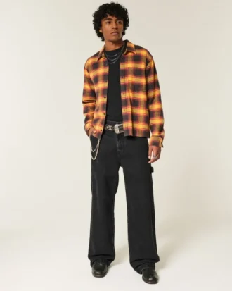 Vasket sort Super Baggy Painter Jeans