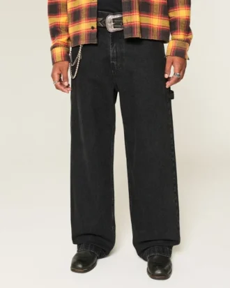 Vasket sort Super Baggy Painter Jeans