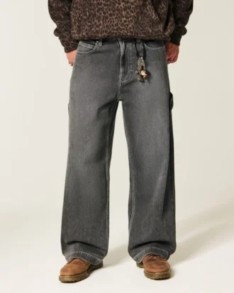 Vasket sort Super Baggy Painter Jeans