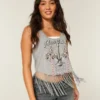 Velvet Valley Graphic Fringe Tanktop Velvet Valley Graphic Fringe Tanktop