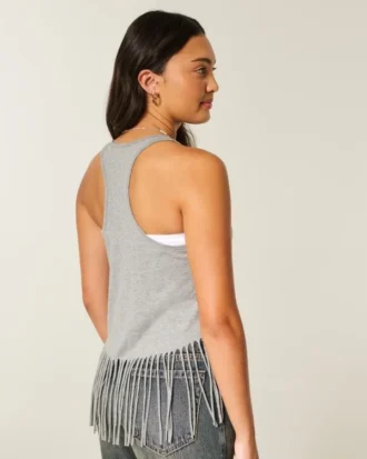 Velvet Valley Graphic Fringe Tanktop