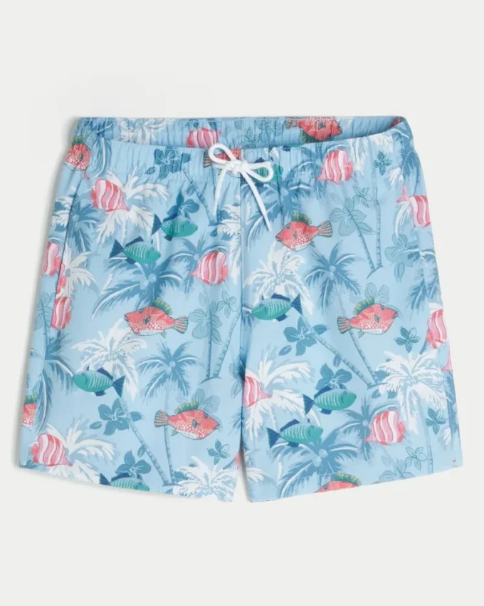Volley-badeshorts til midt på låret Volley-badeshorts til midt på låret