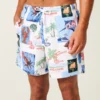 Volley-badeshorts til midt på låret Volley-badeshorts til midt på låret