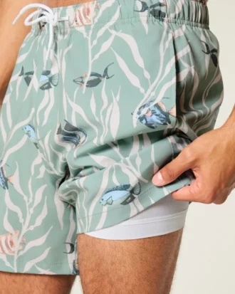 Volley-badeshorts til midt på låret