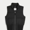 Y2K-vest med hætte og kant i imiteret pels Y2K-vest med hætte og kant i imiteret pels