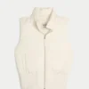 Y2K-vest med hætte og kant i imiteret pels Y2K-vest med hætte og kant i imiteret pels